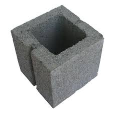 x 8 in gray concrete half block