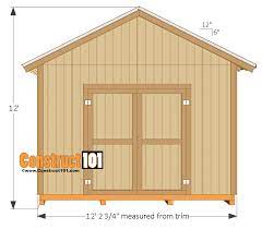 12x16 Shed Plans Gable Design