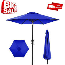 Fabric Canopy Blue Market Umbrellas