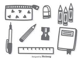 Hand Drawn Pen Vector Art Icons And