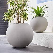 sphere large light grey indoor outdoor