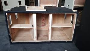wooden w bin speaker cabinet 18 inch