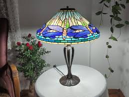 Dragonfly Tiffany Stained Glass Lamp