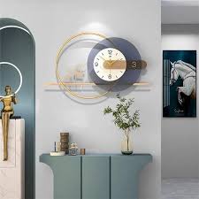 iron large wall clock for living room