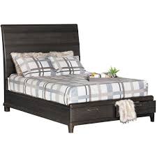 hickory dark queen sleigh bed 450 145