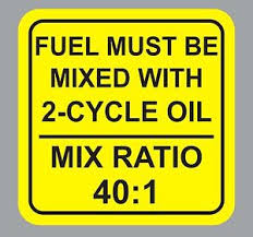 Details About 1 1 2 Inch 40 1 2 Cycle Oil Fuel Mix Ratio Sticker Decal Chain Saw Motorcycle