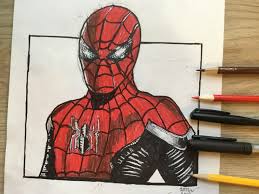 Far from home stealth suit. Spider Man Far From Home Pencil Drawing