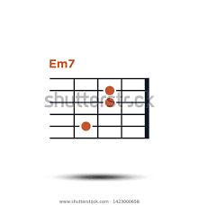 Em7 Basic Guitar Chord Chart Icon Stock Image Download Now