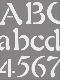 Lettering Alphabet Stencil Catalogue