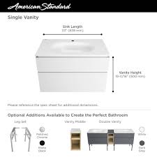 This is considered to be the standard height, even today. Studio S 33 In Double Drawer Bathroom Vanity American Standard