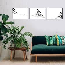 Bicycle Art Bicycle Triptych Wall Art