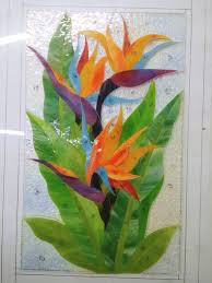 Stained Glass Panel Bird Of Paradise