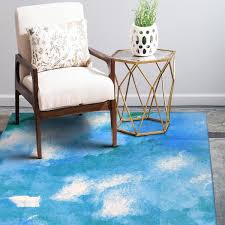 my magic carpet watercolor aqua blue
