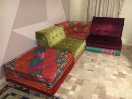 mah jong modular sofa in silk and