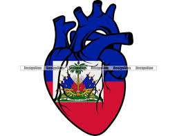 Haiti Haitian Creole Human Heart Flag