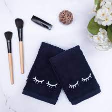 turkish cotton 2 piece makeup towel set