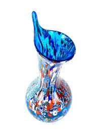Calla Light Blue Murano Glass Vase