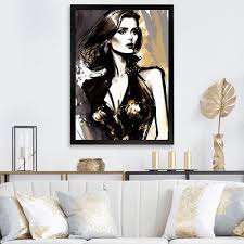 Fashion Woman Framed Wall Decor