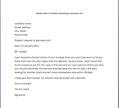 Sample Request Letter To Landlord Requesting To Decrease Rent