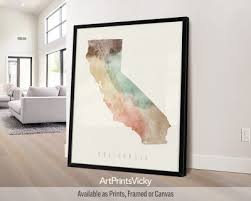 California Map Print Affordable And