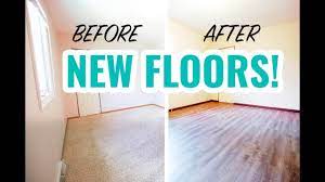 carpet to vinyl flooring transformation