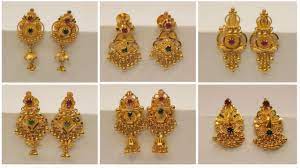 22k gold south indian earring designs