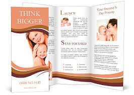 Baby Brochure Templates Free Young Mother Hugging Ba Brochure