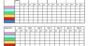Free Printable Whelping Litter Weight Charts Chart For