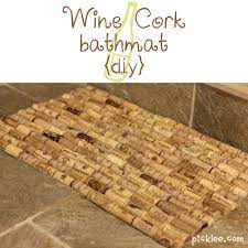 wine cork bath mat diy tutorial picklee