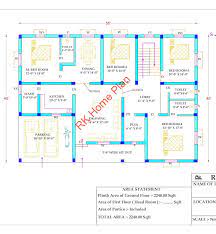 56 X 40 East Face 4 Bhk House Plan As