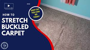 how to re stretch your buckled carpet