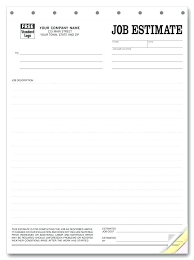 Job Estimate Sheet Printable Blank Bid Proposal Forms Printable