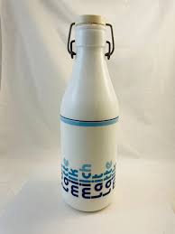 Vintage Cerve Milk Glass Bottle