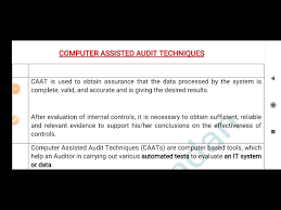 caat computer isted audit technique