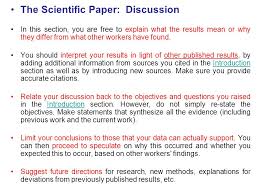 Discussion of the problem paper. Writing Good Scientific Papers Ppt Download