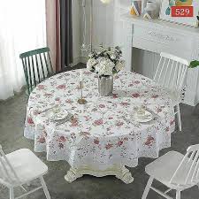 Round Laminated Vinyl Tablecloth With