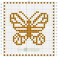 Free Pattern Filet Crochet Butterfly Motif Chart