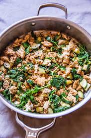 This ground turkey lettuce wraps recipe features lean ground turkey sauteed with zucchini and mushrooms, served on butter lettuce leaves. Zucchini And Ground Turkey Skillet The Roasted Root