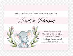 These printable baby shower decorations are cute little bug boxes that will hold any type of favor. Pink Elephant Baby Shower Invitation Template Download Elephant Themed Baby Shower Invitation Hd Png Download 819x1024 5876554 Pngfind