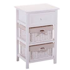 Spaco 1 Drawer White Nightstand With