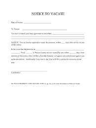 Texas Notice To Vacate Form Fill Online Printable