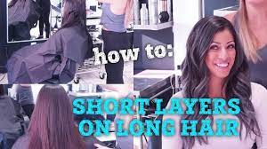 how to create short layers on long hair