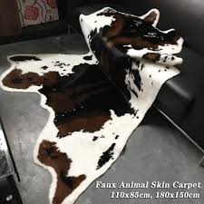 uk soft faux fur bedroom fake cow