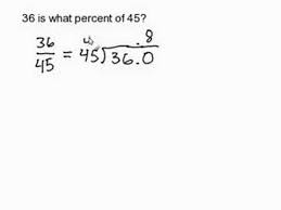 find the percent given two numbers