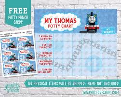 Digital Thomas The Train Potty Training Chart Free Punch Cards High Resolution Jpg Files Instant Download Not Editable Ready To Print