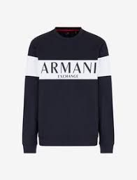 Men's white hoodie new armani exchange size medium. Armani Exchange Crew Neck Sweatshirt With Logo Lettering Sweatshirt For Men A X Online Store