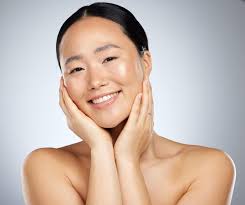 asian woman and skincare