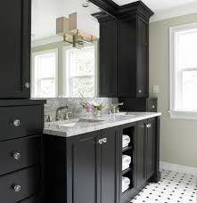 black bathroom vanity transitional