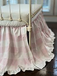 Pink Buffalo Check Ruffled Crib Skirt