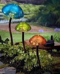mushroom lights outdoor solar lights